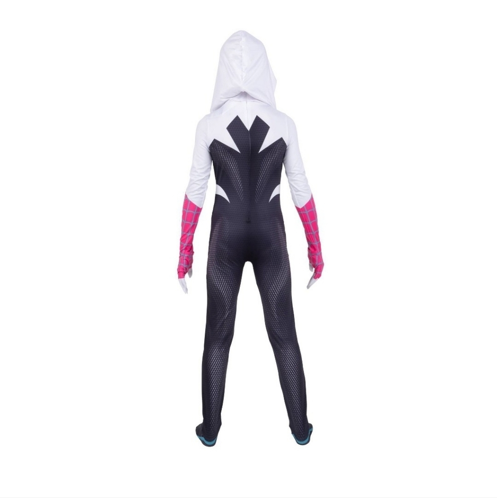 NIB Marvel Spiderman Spiderverse Spider-Gwen Costume Kids S 6/6X, Cosplay, Stacy - Picture 10 of 12
